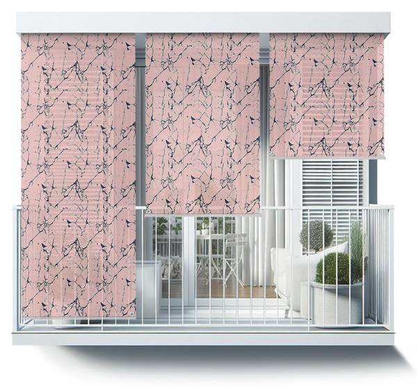 Außenrollo Lapis Rosa Pink - Textil - 40 x 180 x 1 cm