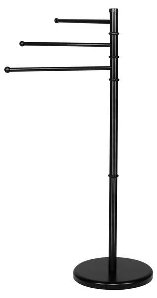 Handtuchständer TS0005 Schwarz - Metall - 26 x 86 x 32 cm