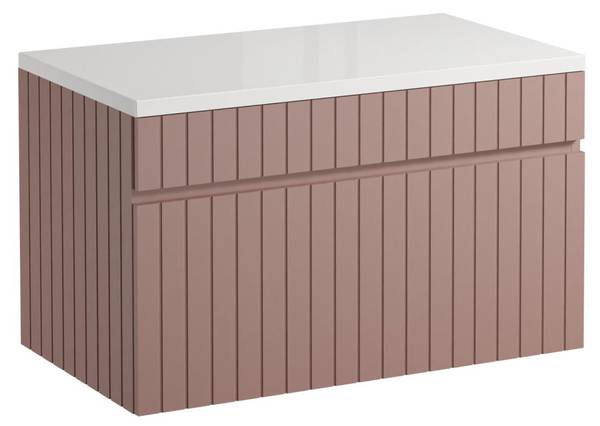Waschbeckenunterschrank SATARA Hellrosa - Tiefe: 80 cm