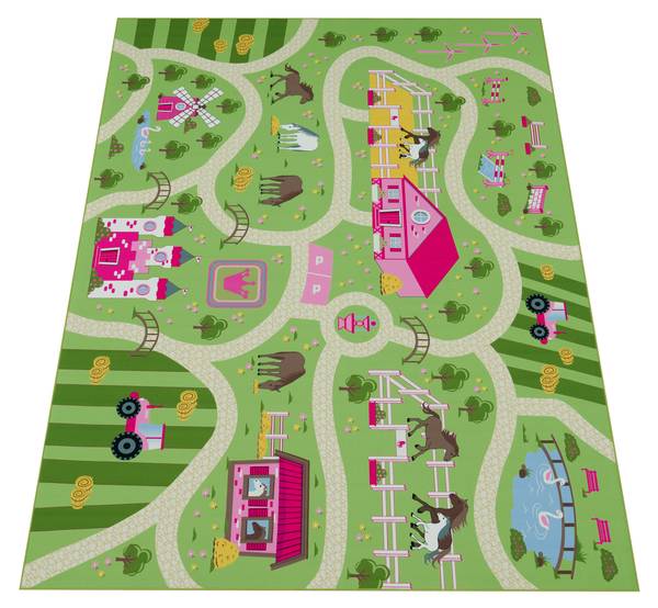 Kinderteppich Bino 560 Grün - Textil - 200 x 200 cm