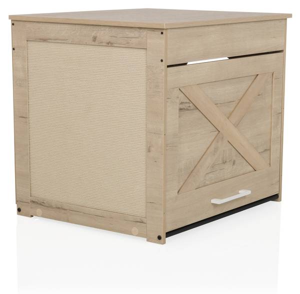 Katzenhaus KITTY PAWBOX 1 Braun - Holzwerkstoff - Holz teilmassiv - 50 x 53 x 60 cm
