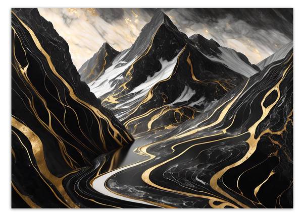 Papier peint montagnes abstraction 200 x 140 cm