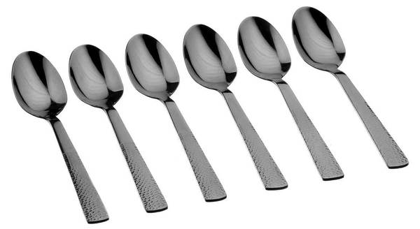 Finn Teelöffel-Set, 6-teilig Schwarz