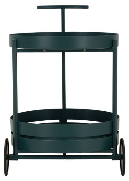 Serveerwagen Saturno groen - metaal - 50 x 61 x 40 cm