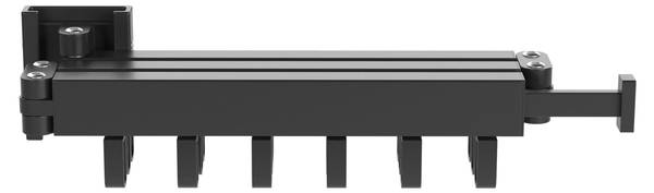 Séchoir mural Pivot Noir - Métal - 9 x 6 x 120 cm