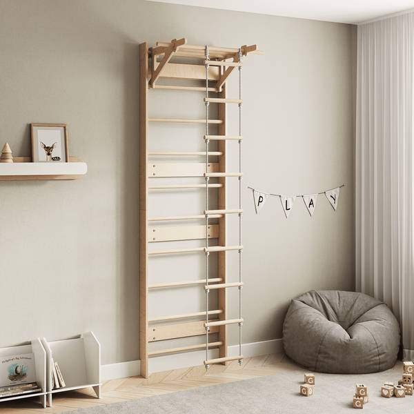 Strickleiter EVERGYM Braun - Massivholz - 40 x 160 x 3 cm