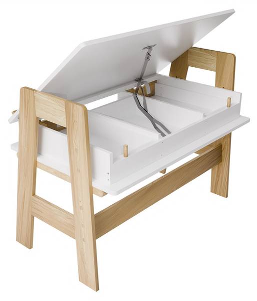 Kinderschreibtisch Fietje Plus Weiß - Holzwerkstoff - 94 x 76 x 63 cm