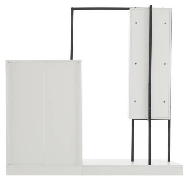 Garderoben-Set Emma Weiß - Holzwerkstoff - 140 x 135 x 38 cm