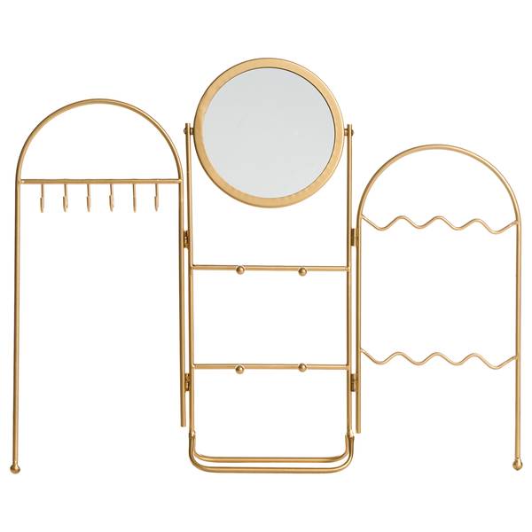 Kosmetikspiegel PIROU Gold - Metall - 54 x 46 x 12 cm