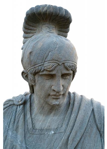 Büstenkopf ROMA Grau - Stein - 28 x 86 x 70 cm