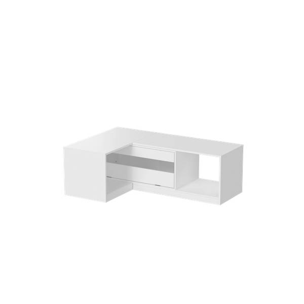 TV Schrank ZCY132 Weiß - Holzwerkstoff - Glas - 200 x 40 x 40 cm