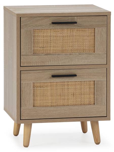 Nachttisch Dali 2 Schubladen Braun - Holzwerkstoff - 40 x 56 x 34 cm