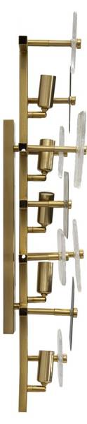 Wandleuchte Glassy Gold - Glas - 24 x 76 x 13 cm