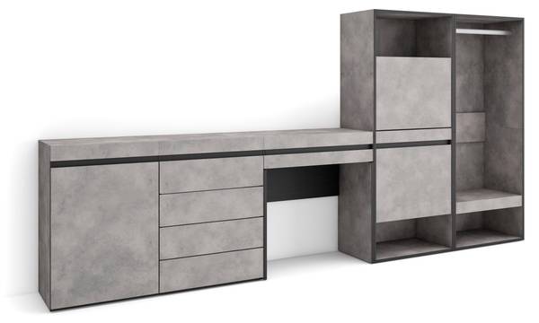 Schoenenkast Cozy Bedroom XIV betonnen look