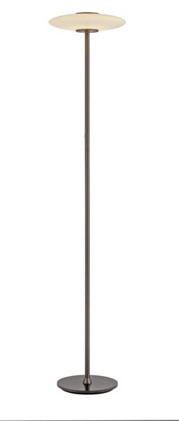 LED Stehleuchte PURE Vitrum Dunkelbraun - Graumetallic