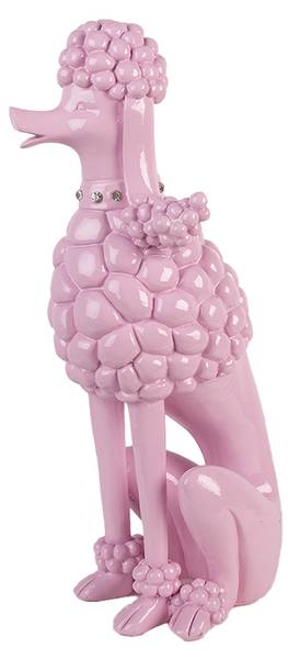 Dekorationsfigur Hund Pudel Deco&Braham Pink - Kunststoff - 17 x 33 x 13 cm