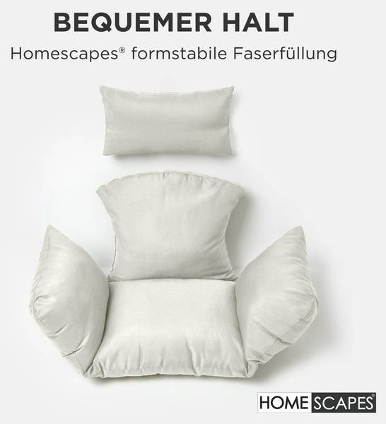 Hängesessel Kissen SF2324 Grau - Polyester - 110 x 15 x 112 cm