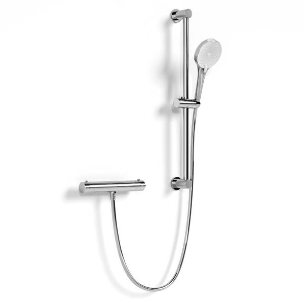Duschsystem Mit Thermostat Cielo Silber - Metall - 13 x 70 x 10 cm