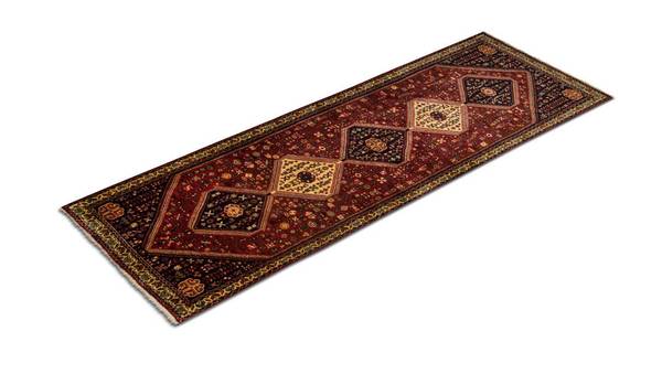 Orientteppich Nomadic Rot - Wolle - 92 x 1 x 278 cm