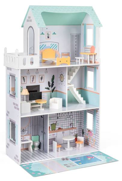 Puppenhaus TM10200GN Grün - Holzwerkstoff - 74 x 120 x 34 cm