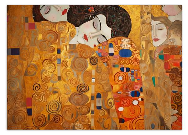 Fotobehang mooie vrouwen abstractie - g. 450 x 315 cm