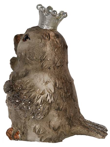 Dekorationsfigur Vogel Deco&Zaire Beige - Kunststoff - 6 x 9 x 7 cm