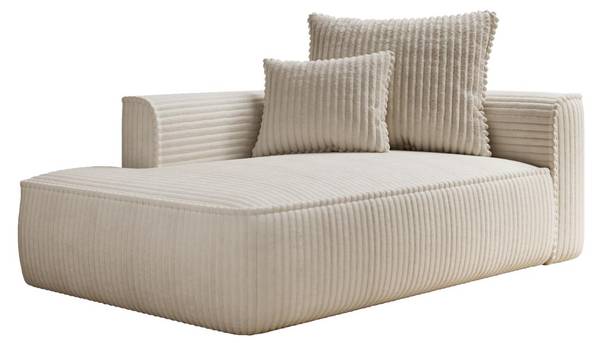 Recamiere ohne Schlaffunktion PINETA Beige