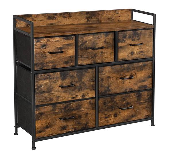 Kommode Schrank Dnipro Braun - Holzwerkstoff - 29 x 85 x 98 cm