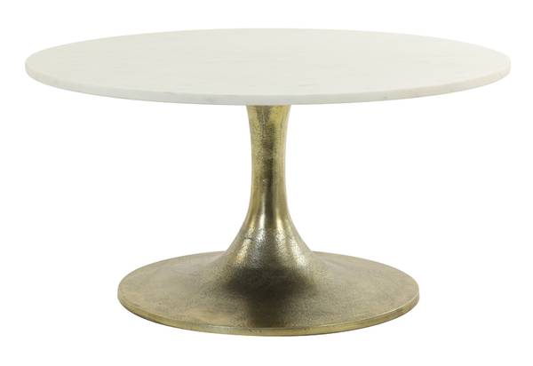 Couchtisch RICKERD Weiß - Metall - 76 x 36 x 76 cm
