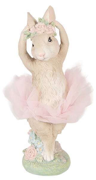 Dekorationsfigur Kaninchen 53214 Beige - Kunststoff - 9 x 27 x 10 cm