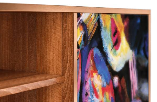 TV-Lowboard T2 Walnuss Violett - Holzwerkstoff - 170 x 69 x 48 cm