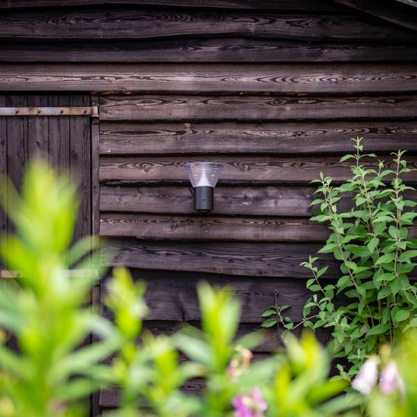 Solar Wandleuchte LED Rome Schwarz - Metall - 23 x 27 x 23 cm