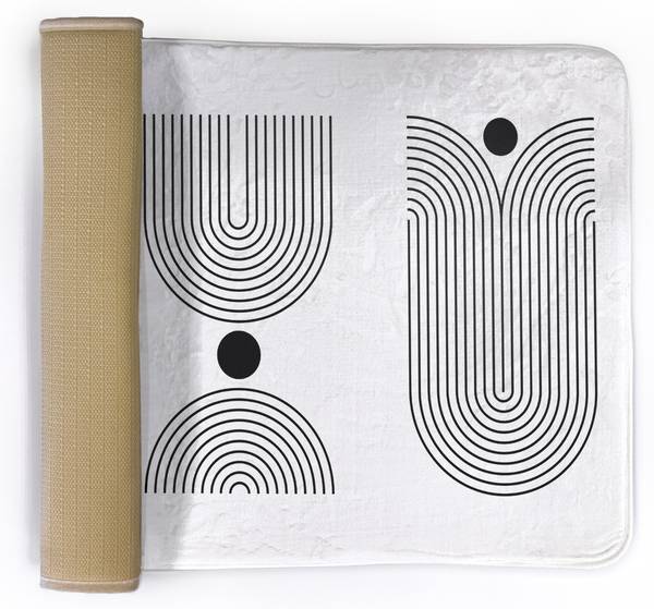 Teppich Geometrische Muster 45 x 75 cm