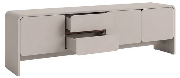 TV-Board DYSARA Beige - Holz teilmassiv - 180 x 51 x 39 cm
