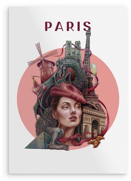 Poster Paris Eiffelturm 42 x 59 cm