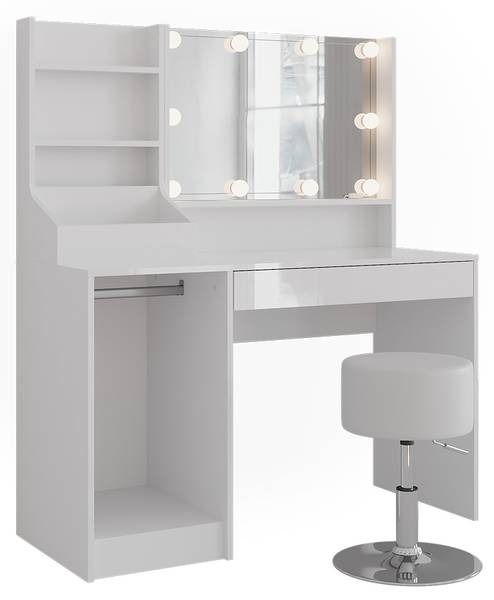Schminktisch Sherry 57595 2er set Weiß - Holzwerkstoff - 120 x 76 x 51 cm