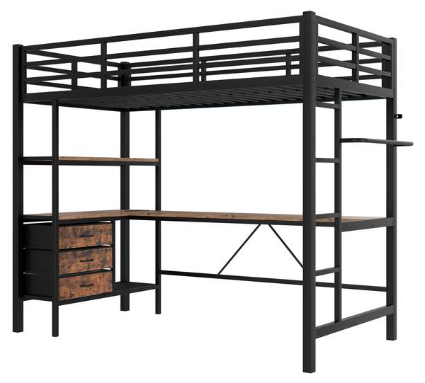 Kinderbett K-811 Schwarz