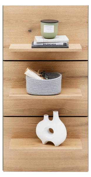 Wandboard MATEO Schwarz - Braun - Holzwerkstoff - 50 x 96 x 19 cm