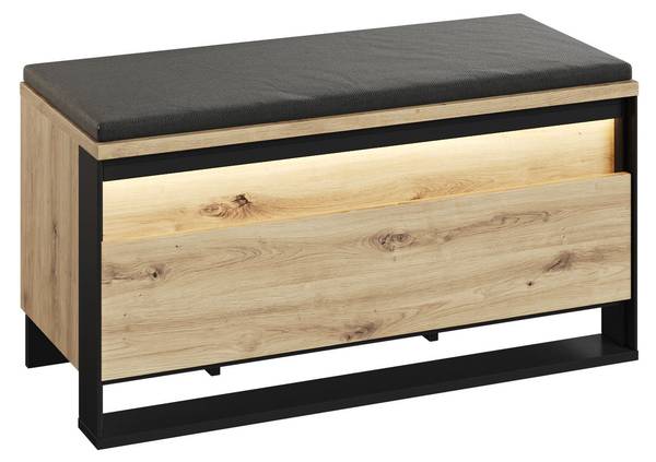 Garderobe Quant 3_5-tlg. Schwarz - Braun - Holzwerkstoff - 184 x 182 x 40 cm