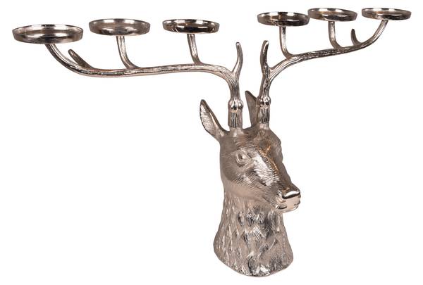 Kerzenhalter TIM Silber - Metall - 29 x 52 x 88 cm