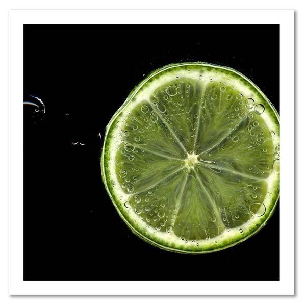 Wandbild limettenscheibe 40 x 40 cm