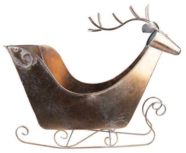 Beeld Slee Xmas-Alexander metaal - 26 x 49 x 54 cm