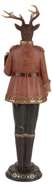 Dekorationsfigur Hirsch Xmas&Ntonio Braun - Kunststoff - 10 x 38 x 11 cm