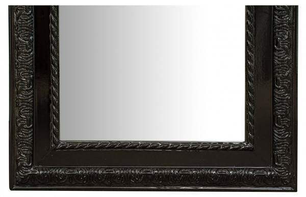 Spiegel SCHATTEN Schwarz - Massivholz - 4 x 82 x 35 cm