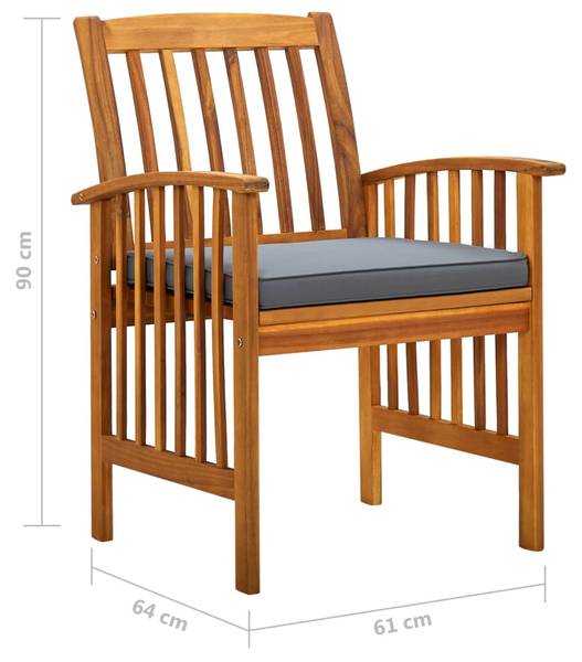 Salle à manger 3012912-1 (lot de 3) Marron - Gris foncé - Gris