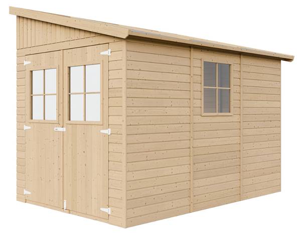 Gartenhaus M339 Beige - Fichte - 201 x 243 x 297 cm