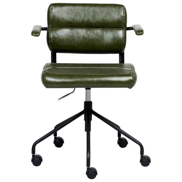 Chaise de bureau CANDOR Noir - Vert foncé - Vert - Argenté