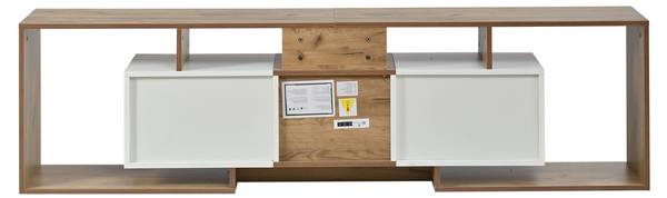 TV-Schrank Eos Ⅶ Braun - Weiß - Holzwerkstoff - 30 x 49 x 180 cm