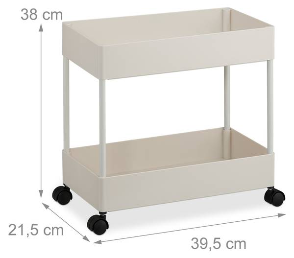 Rollwagen mit 2 Ebenen Weiß