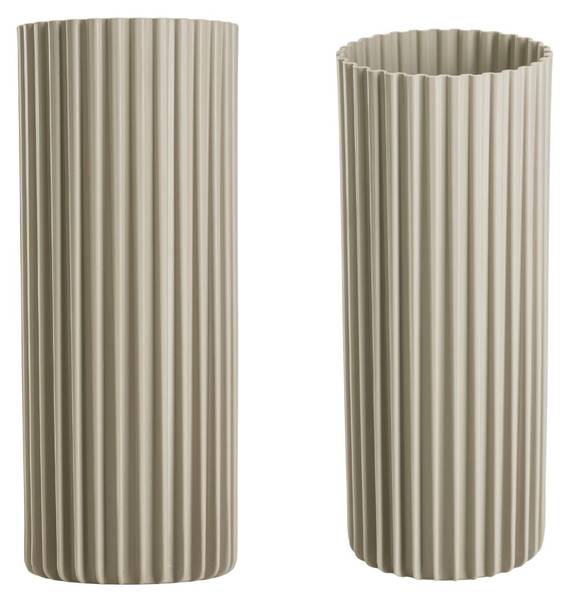 Vase Ribs 3er-Set Beige